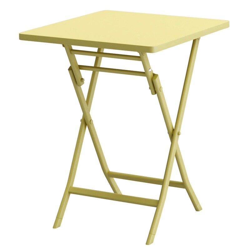 Ensemble de bistro minimaliste pour terrasse, 3 pièces, table carrée et chaises pliantes - 3 pièces
