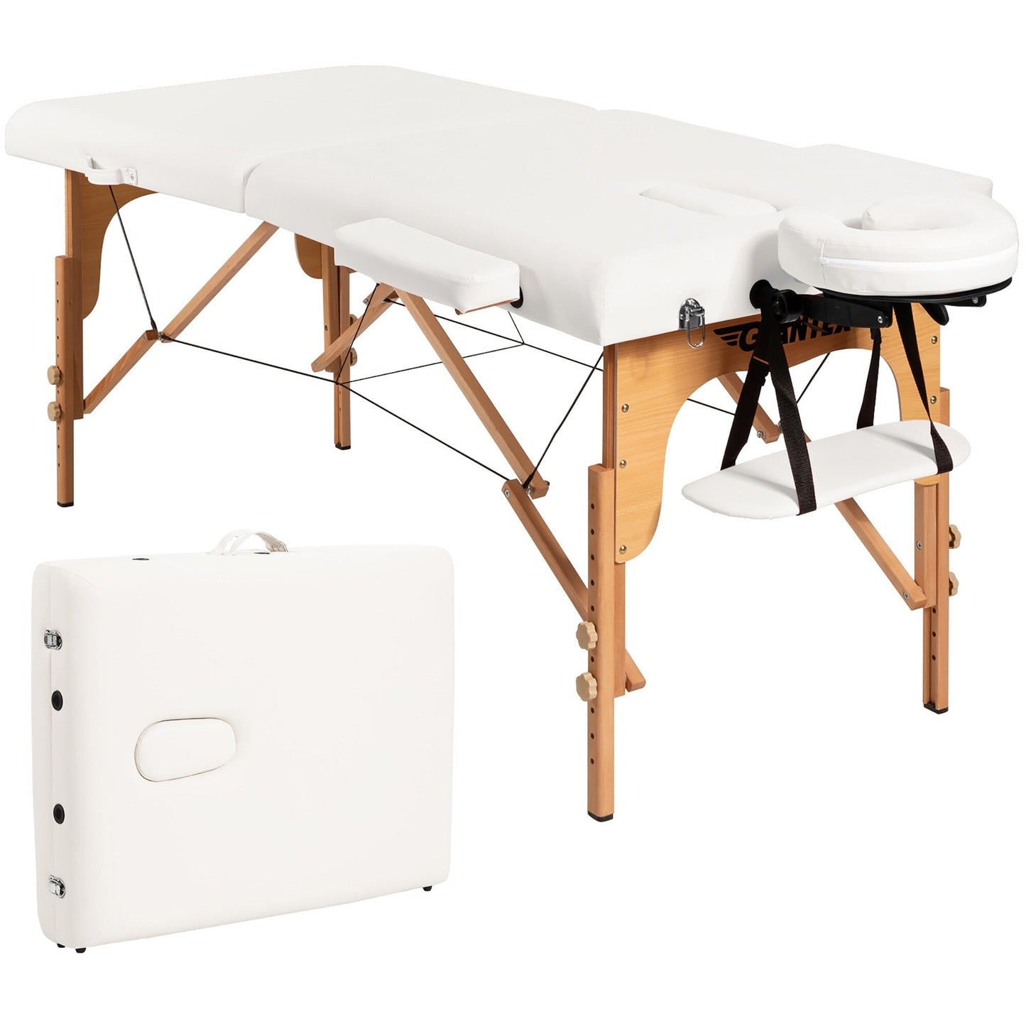 Table de massage portable 84''L, lit de spa facial réglable, pour tatouage, avec sac de transport.
