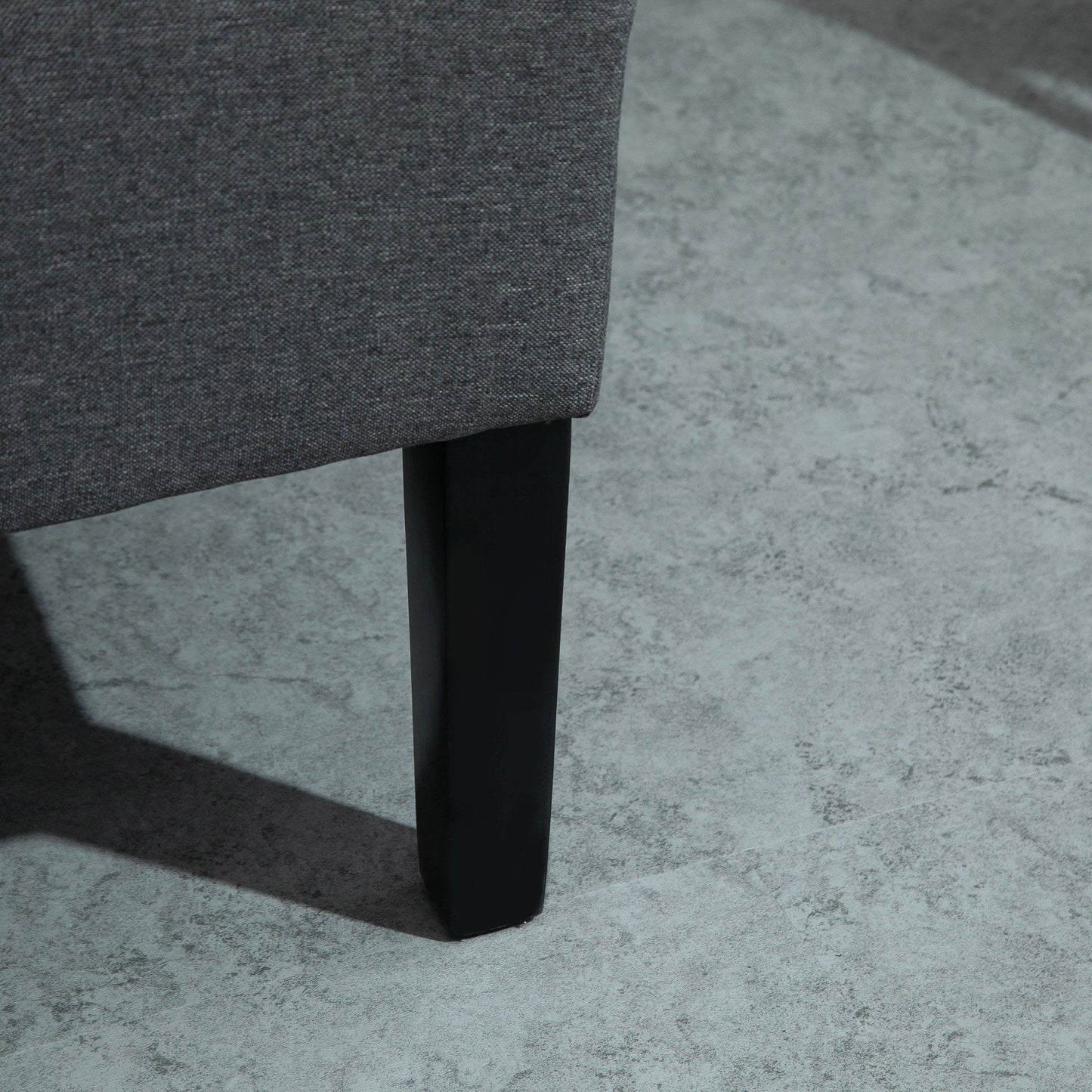 HOMCOM Canapé double en tissu de lin, méridienne capitonnée, sans accoudoirs, pour salon, avec pieds en bois - 28.75*43.25*36.5