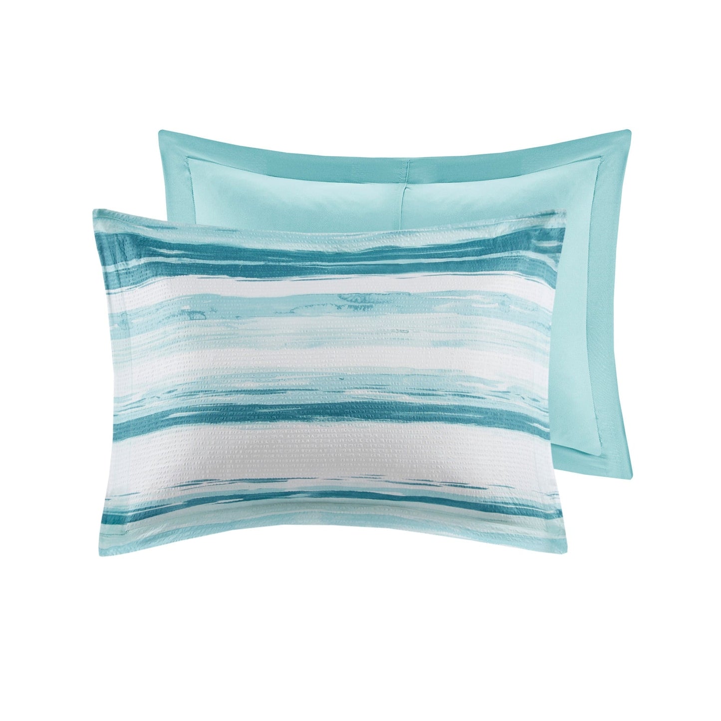 Madison Park Anchorage 8 Piece Printed Seersucker Comforter and Quilt Set Collection