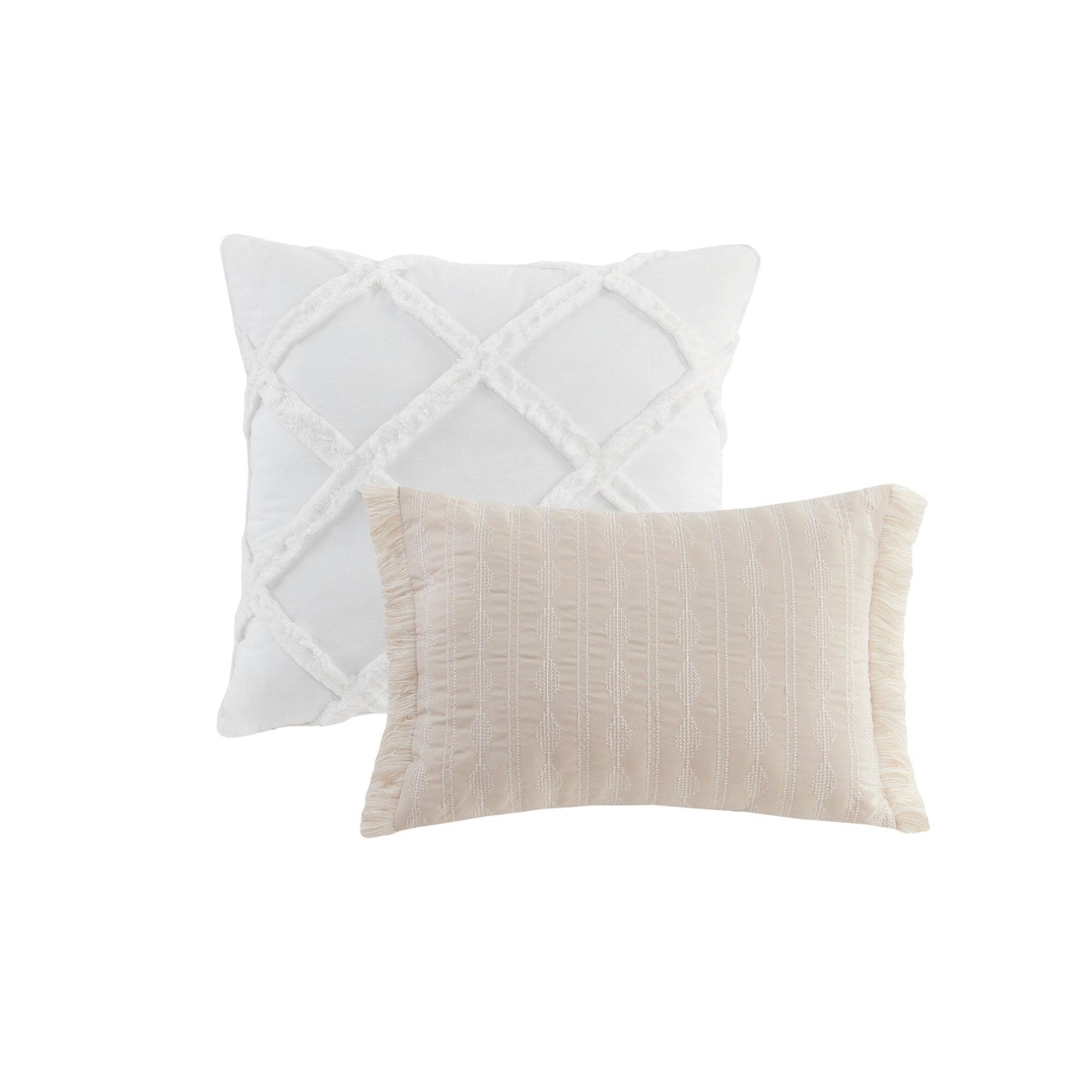 Madison Park Levi Blue/ Natural 5 Piece Jacquard Comforter Set