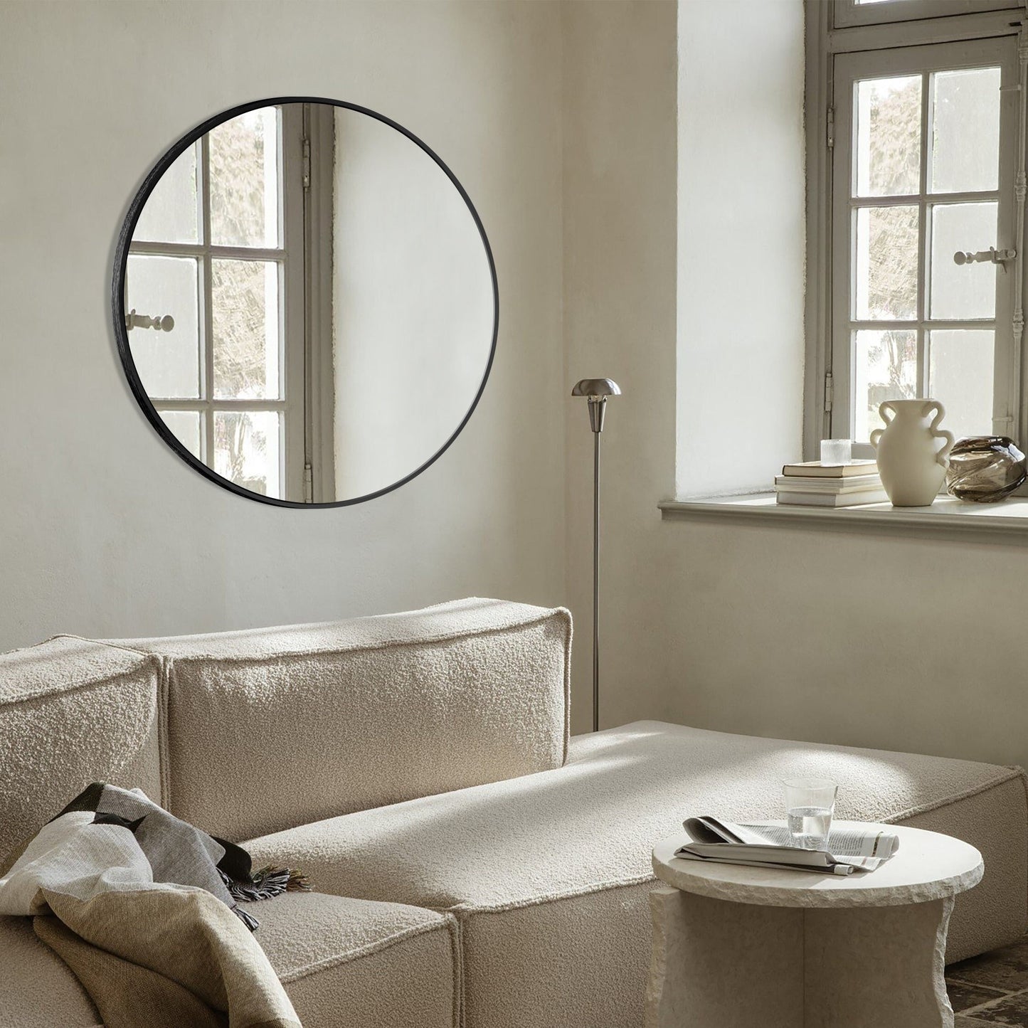 Modern Bathroom Wall Mounted Round Vanity Mirror