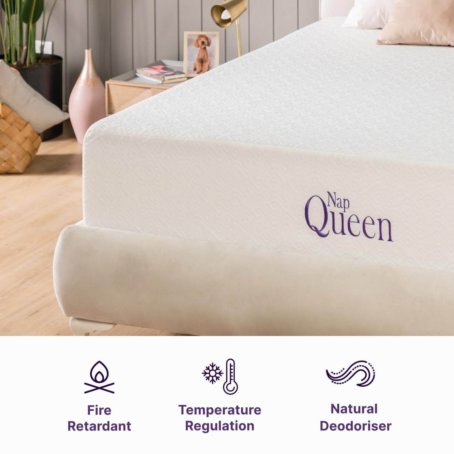 Matelas NapQueen Elizabeth 8 en mousse à mémoire de forme avec gel de refroidissement