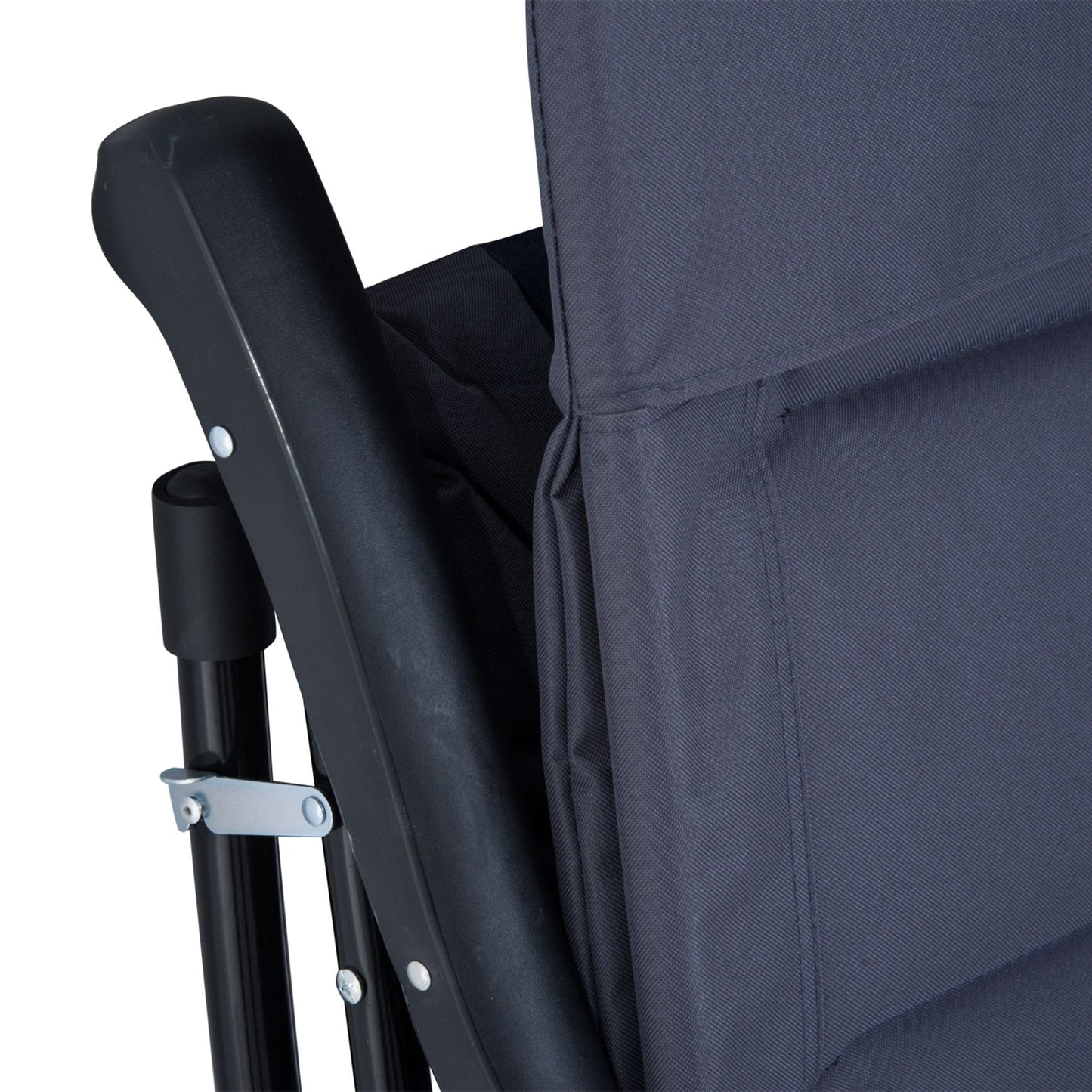 Outsunny Ensemble de chaise basculante pliable avec siège et dossier rembourrés, coussin