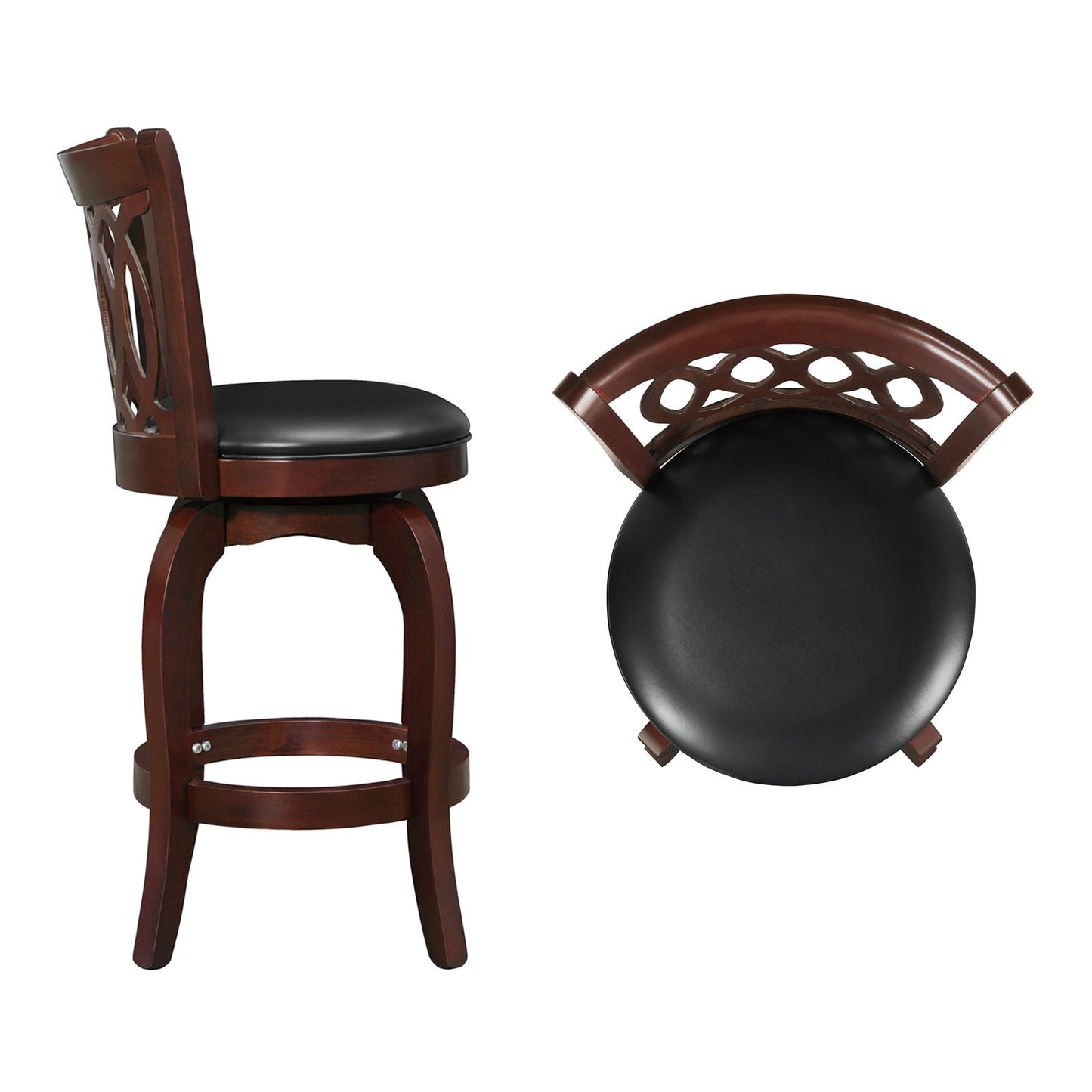 Rovinj Upholstered Back Swivel Counter Stool