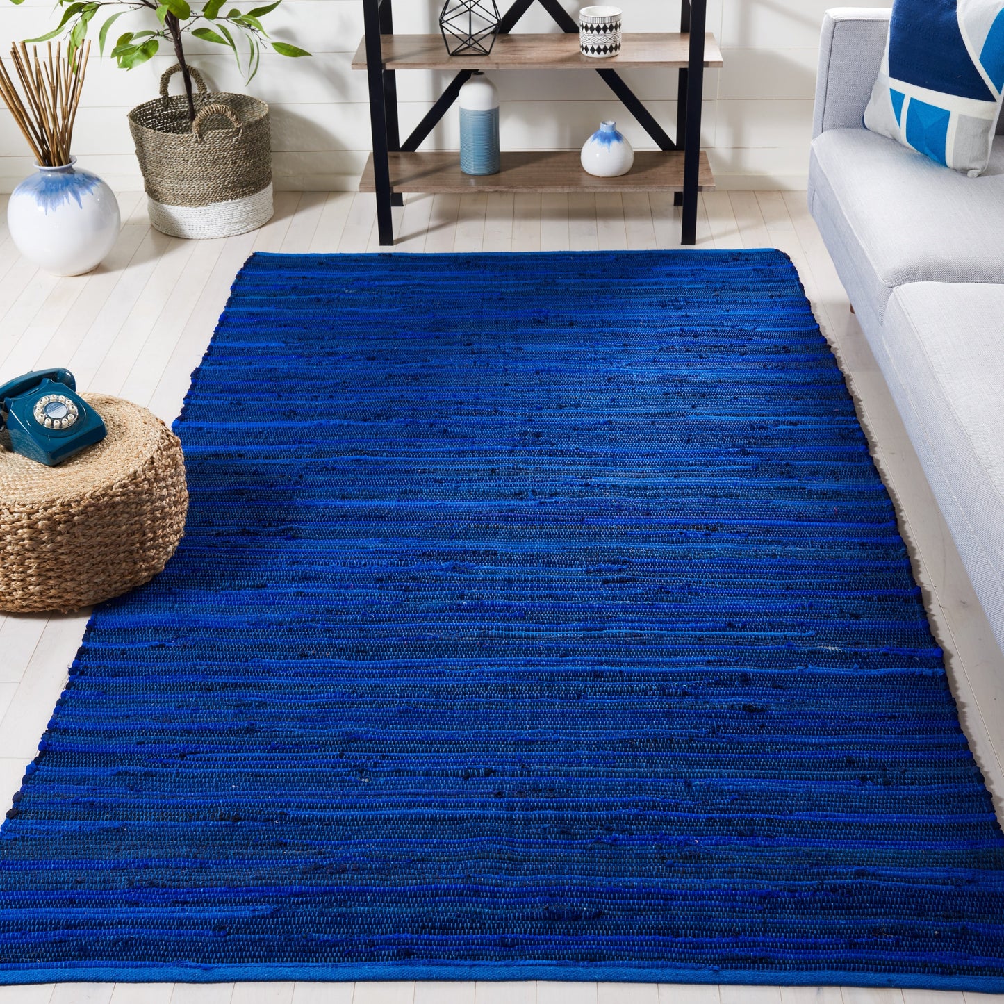 SAFAVIEH, Handmade Rag Rug Tinela Casual Stripe Cotton Rug