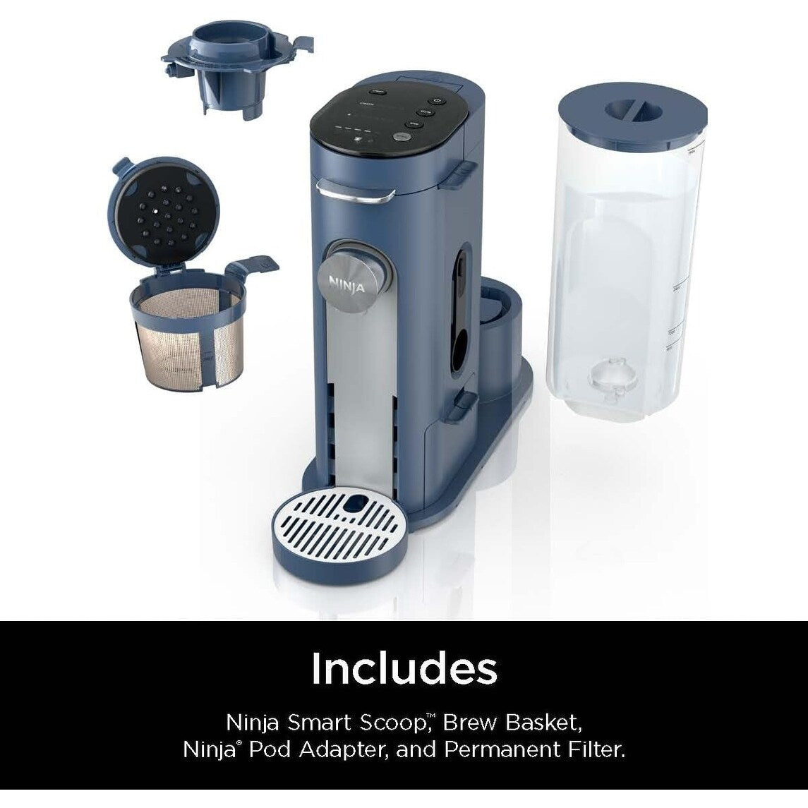 Machine à café pour une seule tasse, compatible avec les K-Cups, réservoir de 56 oz, tailles de préparation de 6 à 24 oz, option café glacé.