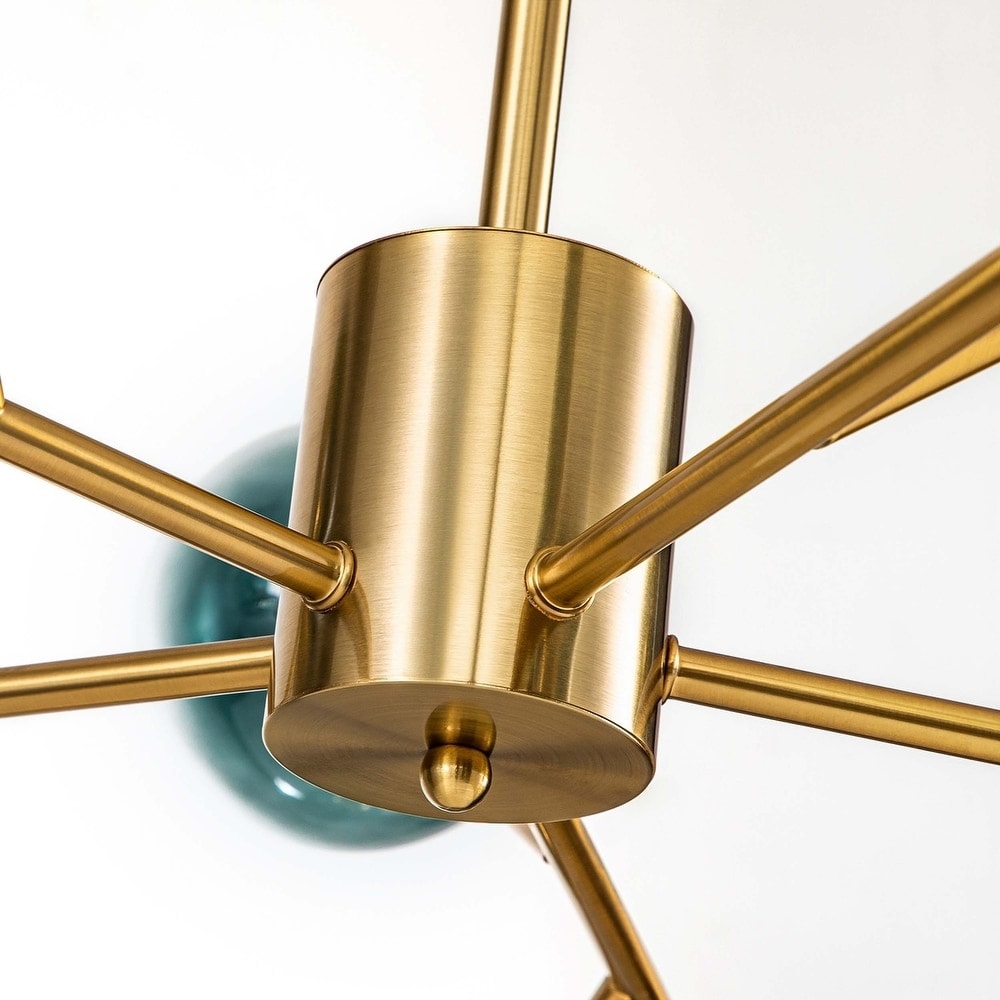 Grand lustre Sputnik à bulles moderne en noir ou doré pour salle à manger