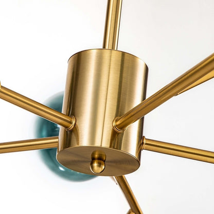 Grand lustre Sputnik à bulles moderne en noir ou doré pour salle à manger