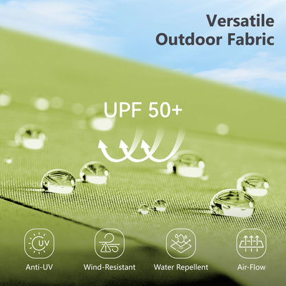 MAISON ARTS Parasol de jardin rectangulaire à manivelle de 4,5 mètres, double face, avec éclairage solaire à LED, pour terrasse, avec socle inclus.