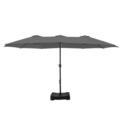MAISON ARTS Parasol de terrasse extra large double face de 4,5 m avec socle inclus