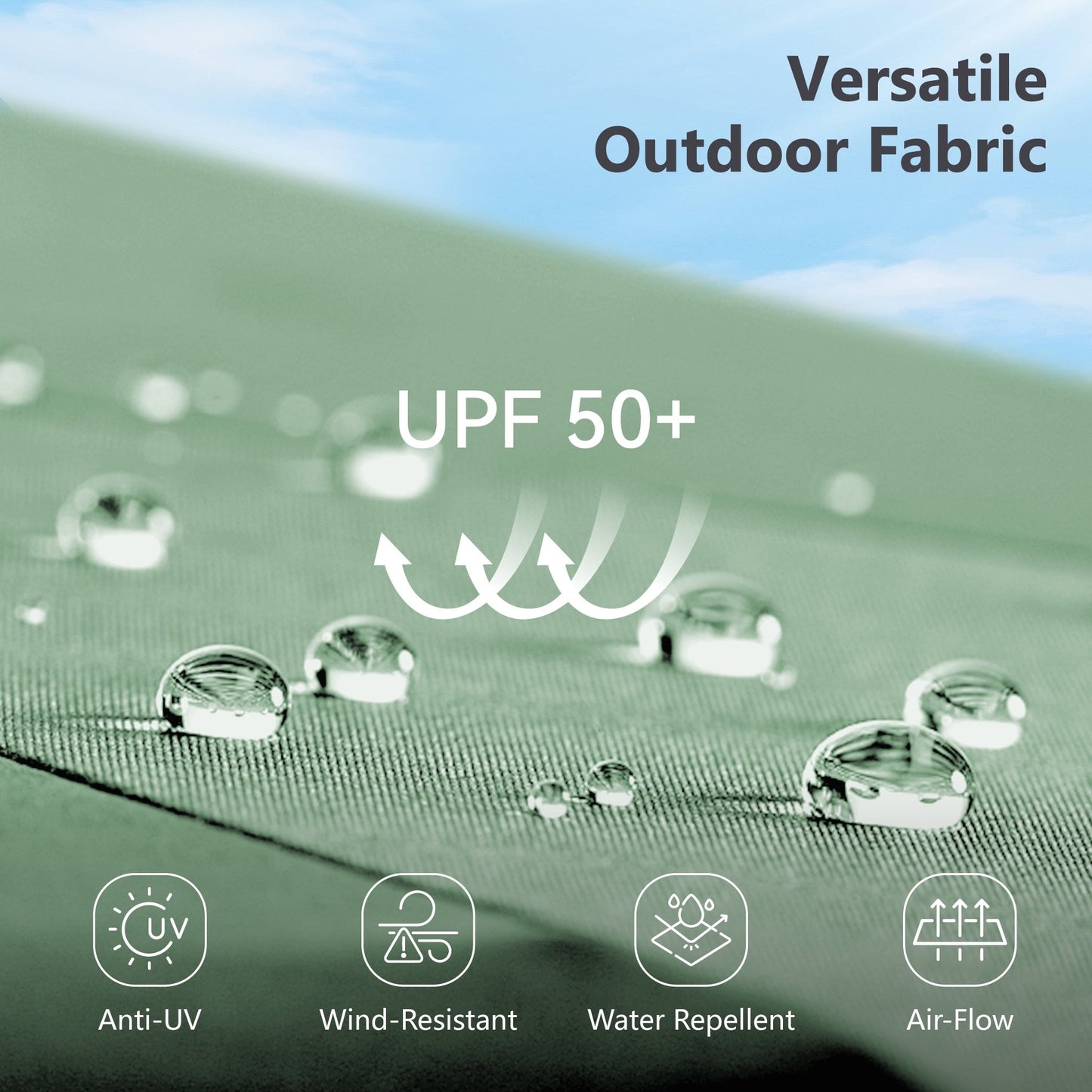 MAISON ARTS Parasol de terrasse extra large double face de 4,5 m avec socle inclus