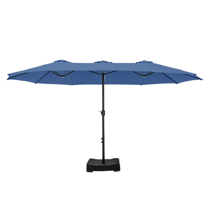 MAISON ARTS Parasol de terrasse extra large double face de 4,5 m avec socle inclus