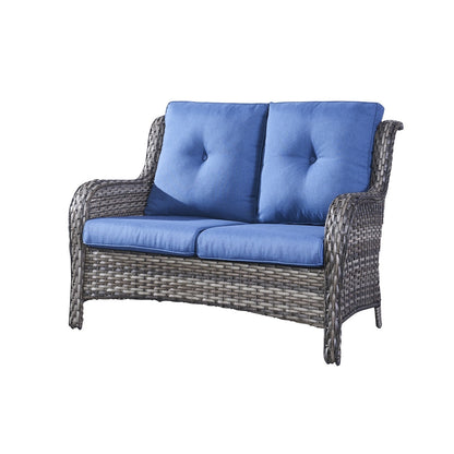 Gymojoy Ensemble de canapé en rotin pour extérieur, canapé deux places