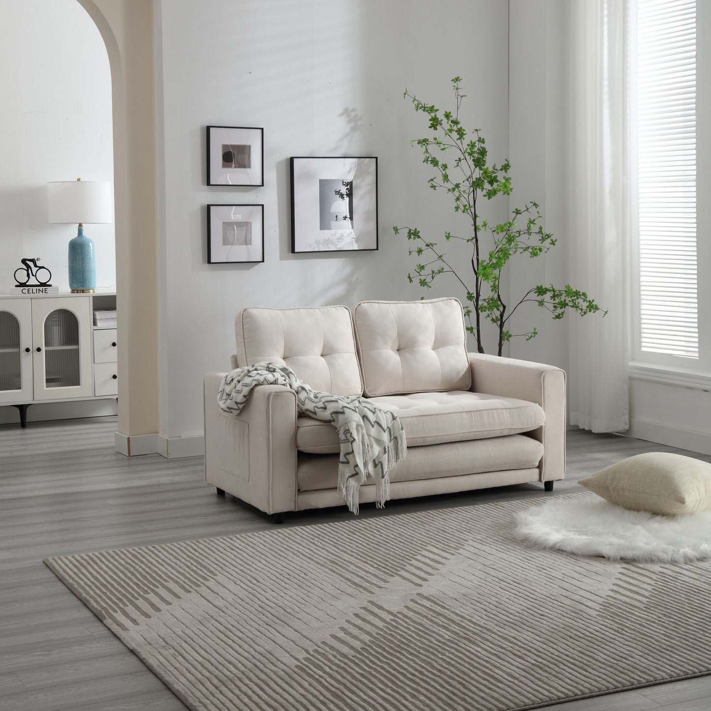 Canapé-lit convertible 3 positions