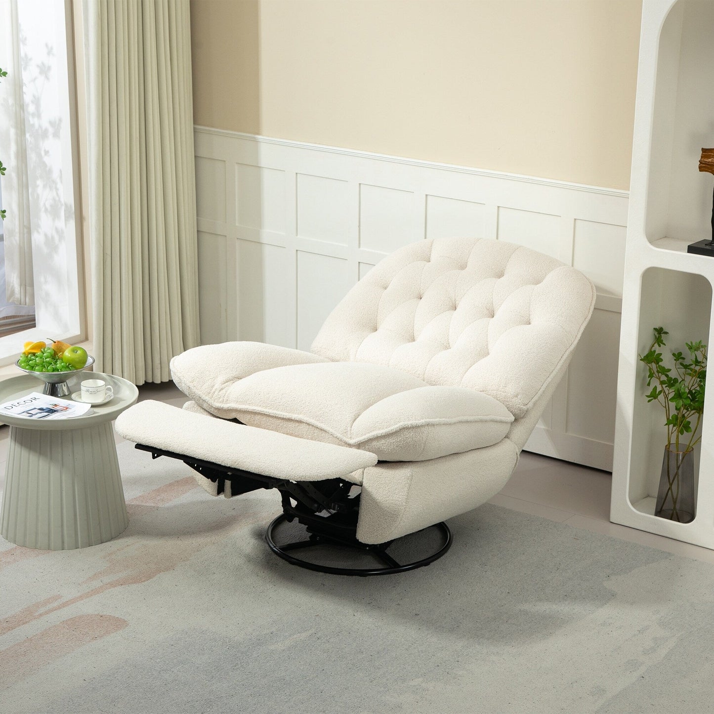 Lot de 2 chaises de salon inclinables pivotantes à 360 degrés et réglables.