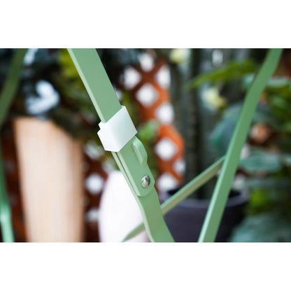 Ensemble de bistro pliable en métal 3 pièces, ensemble de conversation résistant aux intempéries pour l'intérieur et l'extérieur, pour patio, cour, jardin.