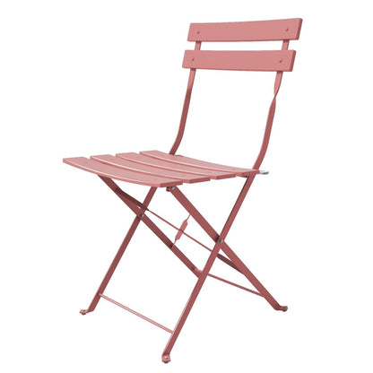 Ensemble de bistro pliable en métal 3 pièces, ensemble de conversation résistant aux intempéries pour l'intérieur et l'extérieur, pour patio, cour, jardin.