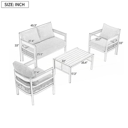 Ensemble de meubles de jardin 4 pièces