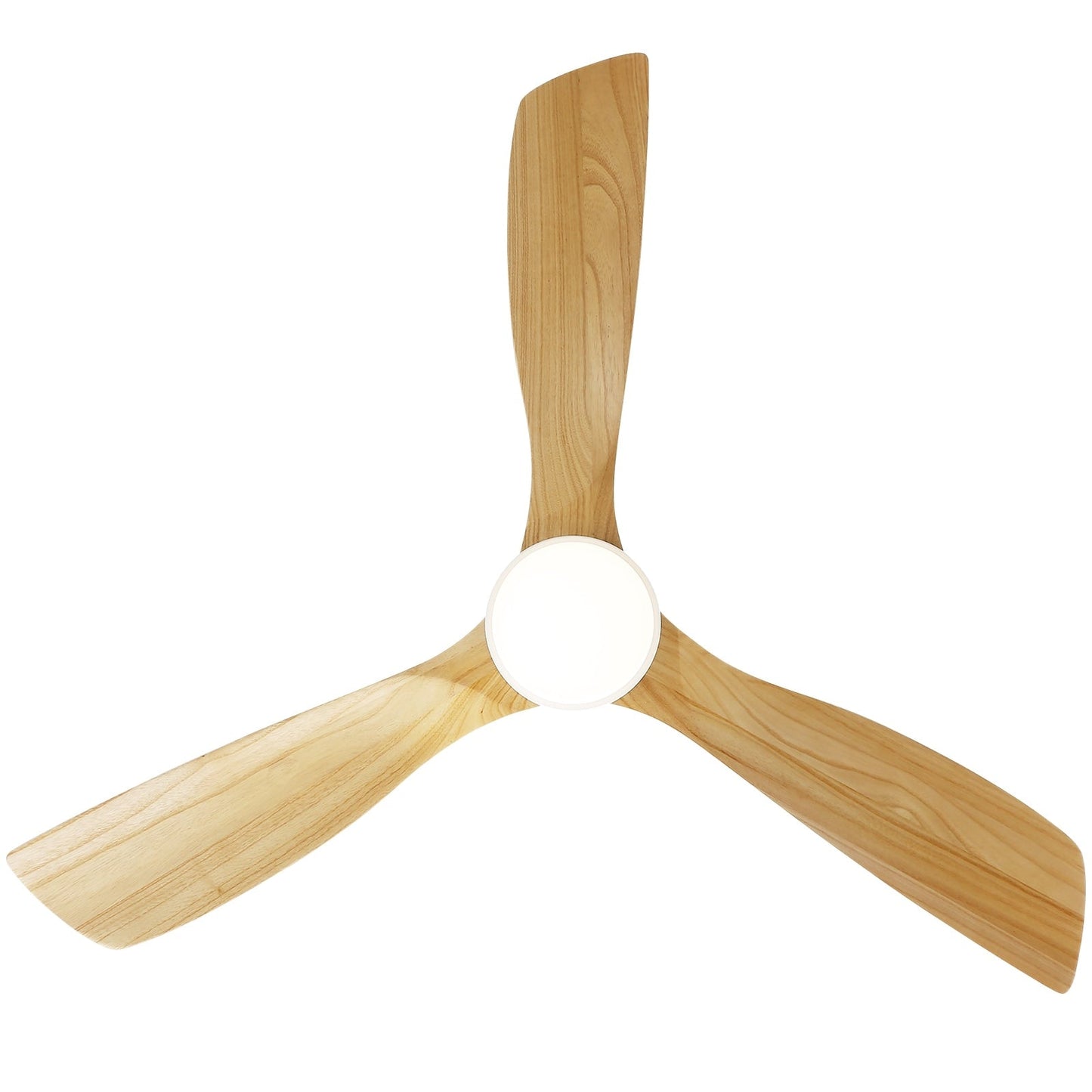Ventilateur de plafond intérieur en bois Sofucor 52 avec télécommande, éclairage intégré en option.