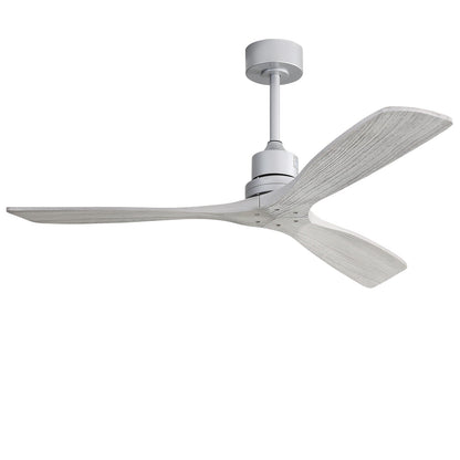 Ventilateur de plafond intérieur en bois Sofucor 52 avec télécommande, éclairage intégré en option.