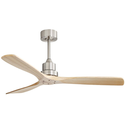 Ventilateur de plafond intérieur en bois Sofucor 52 avec télécommande, éclairage intégré en option.