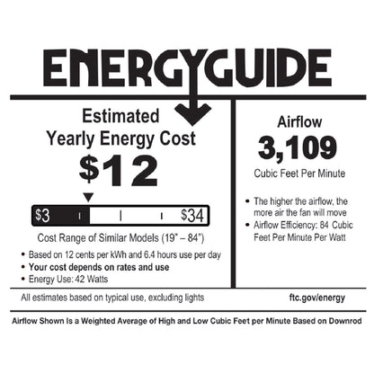 Ventilateur de plafond LED River of Goods Olivia, finition bronze huilé/cristal, 52 pouces - 52L x 52l x 18,25H - 52L x 52l x 18,25H