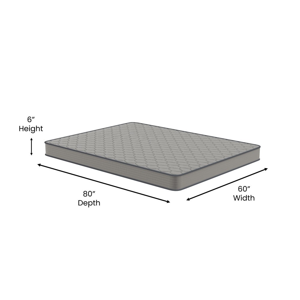 Matelas hybride à ressorts ensachés à revêtement semi-ferme
