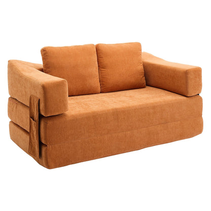 Canapé-lit convertible rembourré de 70,87 pouces, chaise convertible, canapé de sol confortable pour salon, chambre à coucher, tissu chenille.