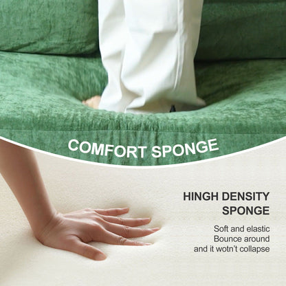 Canapé-lit convertible rembourré de 70,87 pouces, chaise convertible, canapé de sol confortable pour salon, chambre à coucher, tissu chenille.