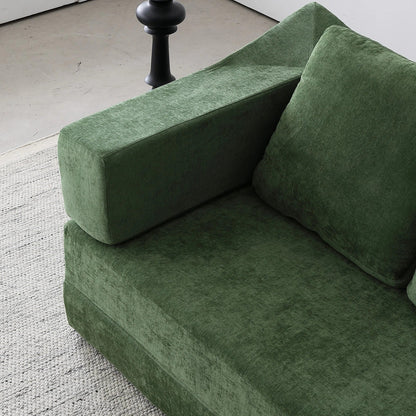 Canapé-lit convertible rembourré de 70,87 pouces, chaise convertible, canapé de sol confortable pour salon, chambre à coucher, tissu chenille.