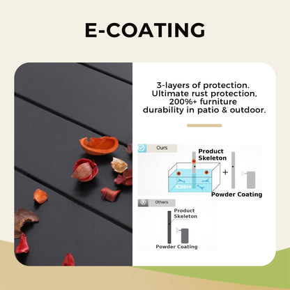 Ensemble de repas de jardin MAISON ARTS 8 pièces avec parasol de jardin de 13 pieds