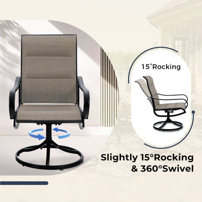 Ensemble de repas de jardin MAISON ARTS 8 pièces avec parasol de jardin de 13 pieds