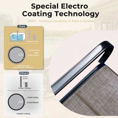 Ensemble de repas de jardin MAISON ARTS 8 pièces avec parasol de jardin de 13 pieds