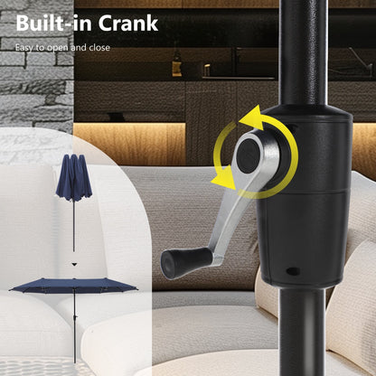 Ensemble de repas de jardin MAISON ARTS 8 pièces avec parasol de jardin de 13 pieds