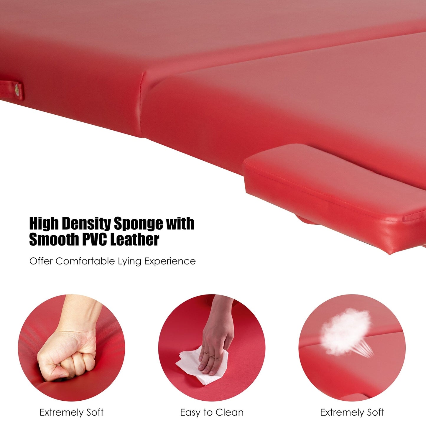 Table de massage portable 84''L, lit de spa facial réglable, pour tatouage, avec sac de transport.