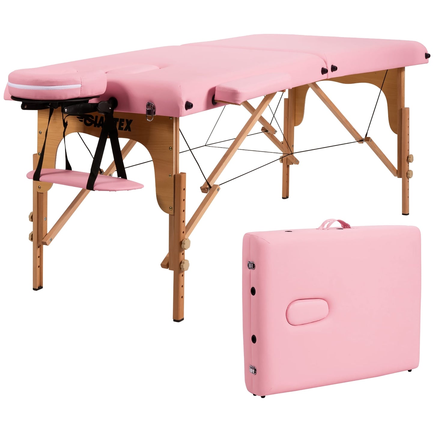 Table de massage portable 84''L, lit de spa facial réglable, pour tatouage, avec sac de transport.