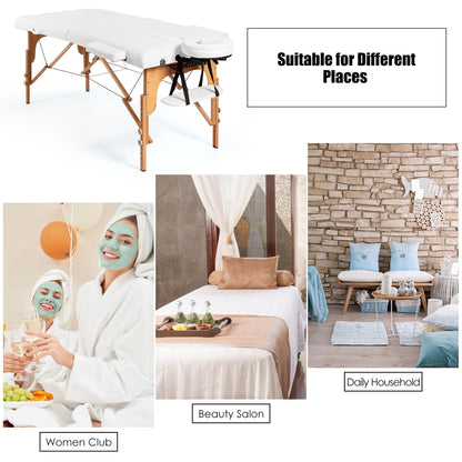 Table de massage portable 84''L, lit de spa facial réglable, pour tatouage, avec sac de transport.