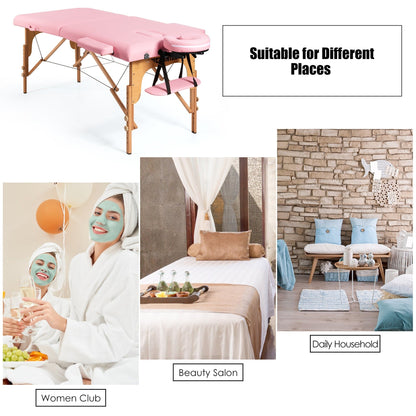 Table de massage portable 84''L, lit de spa facial réglable, pour tatouage, avec sac de transport.