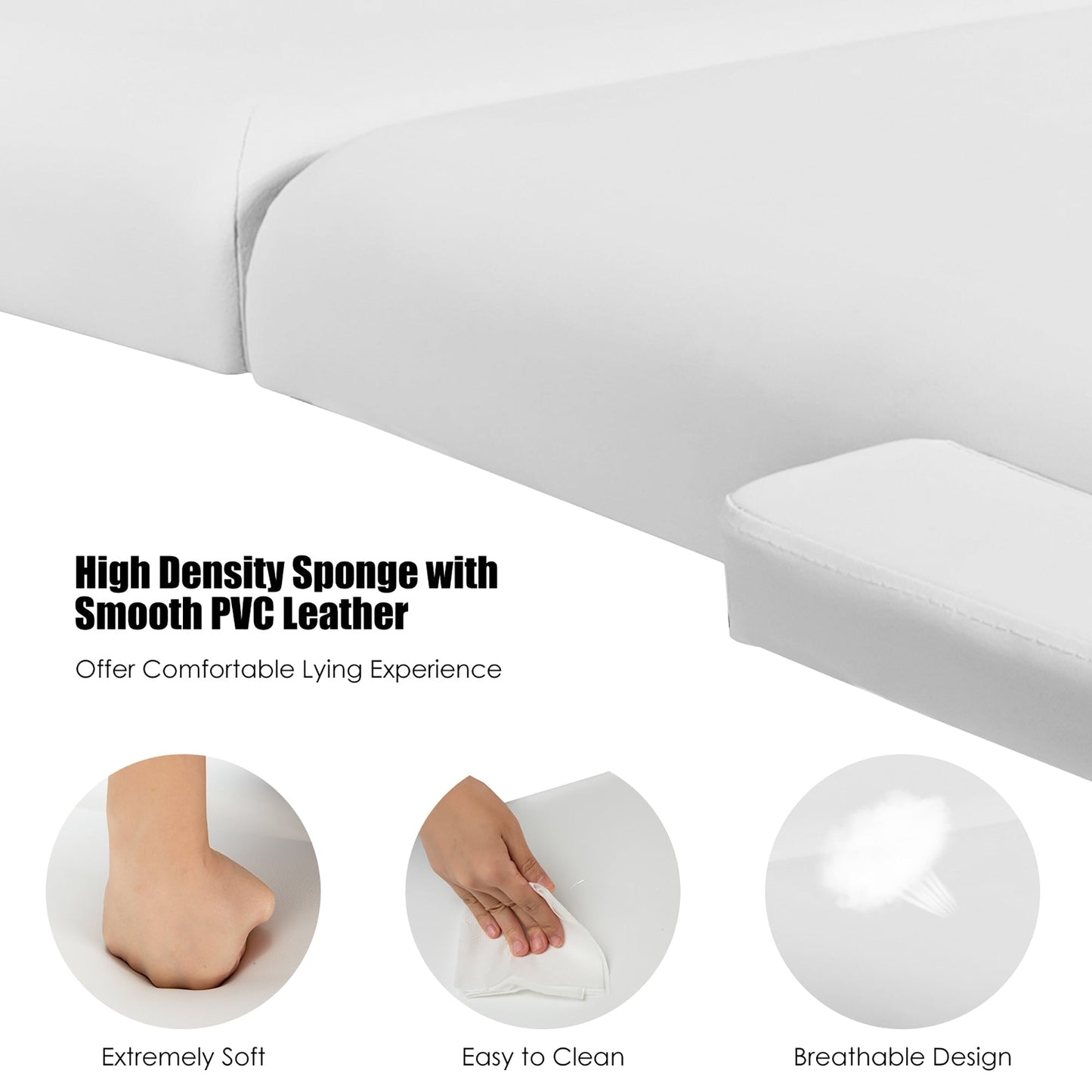 Table de massage portable 84''L, lit de spa facial réglable, pour tatouage, avec sac de transport.