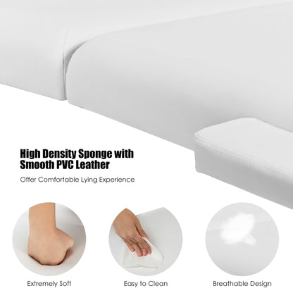 Table de massage portable 84''L, lit de spa facial réglable, pour tatouage, avec sac de transport.