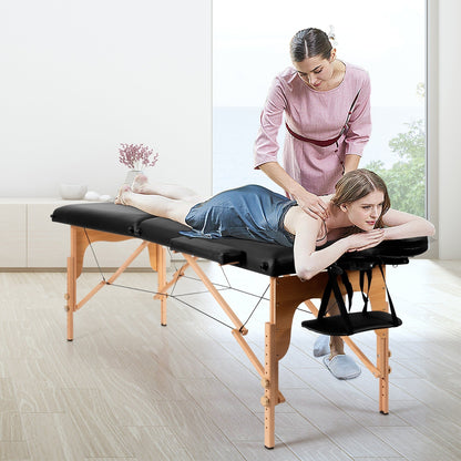 Table de massage portable 84''L, lit de spa facial réglable, pour tatouage, avec sac de transport.