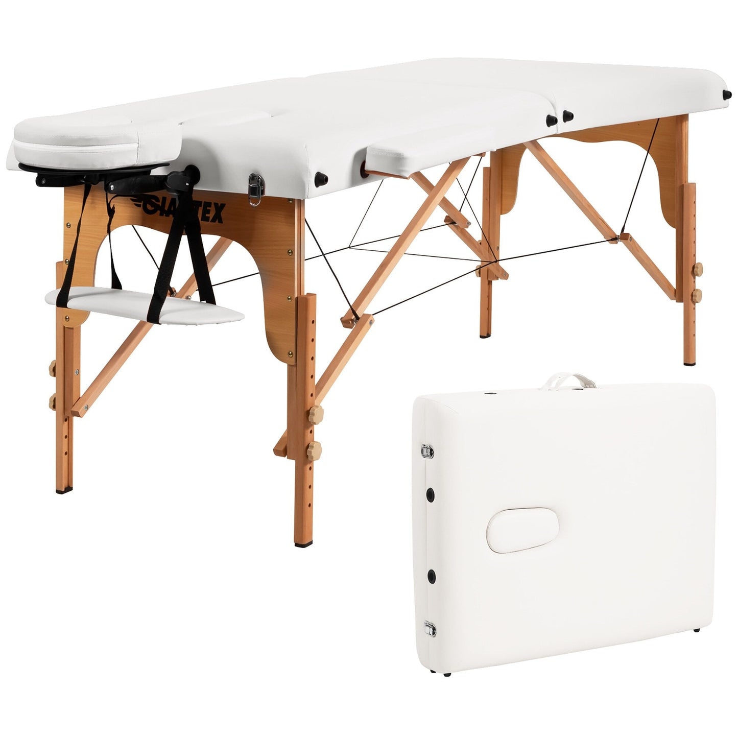 Table de massage portable 84''L, lit de spa facial réglable, pour tatouage, avec sac de transport.