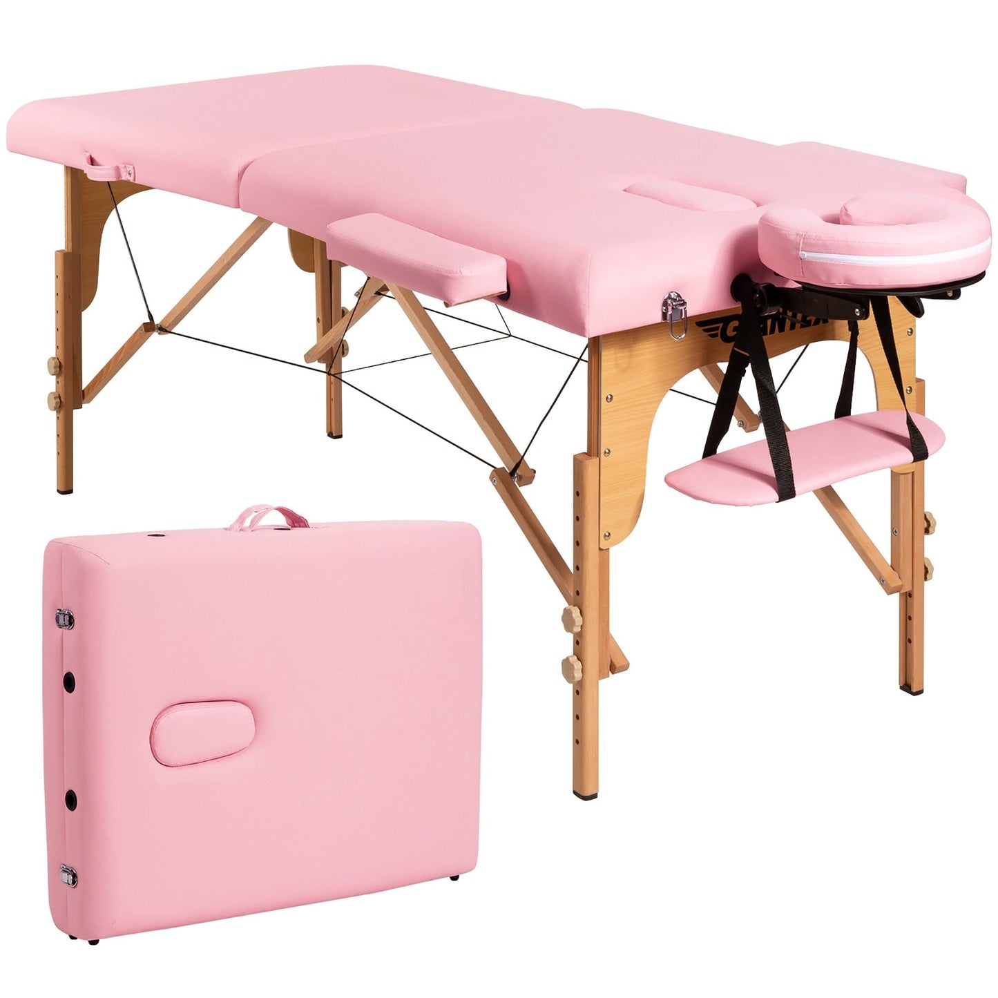 Table de massage portable 84''L, lit de spa facial réglable, pour tatouage, avec sac de transport.