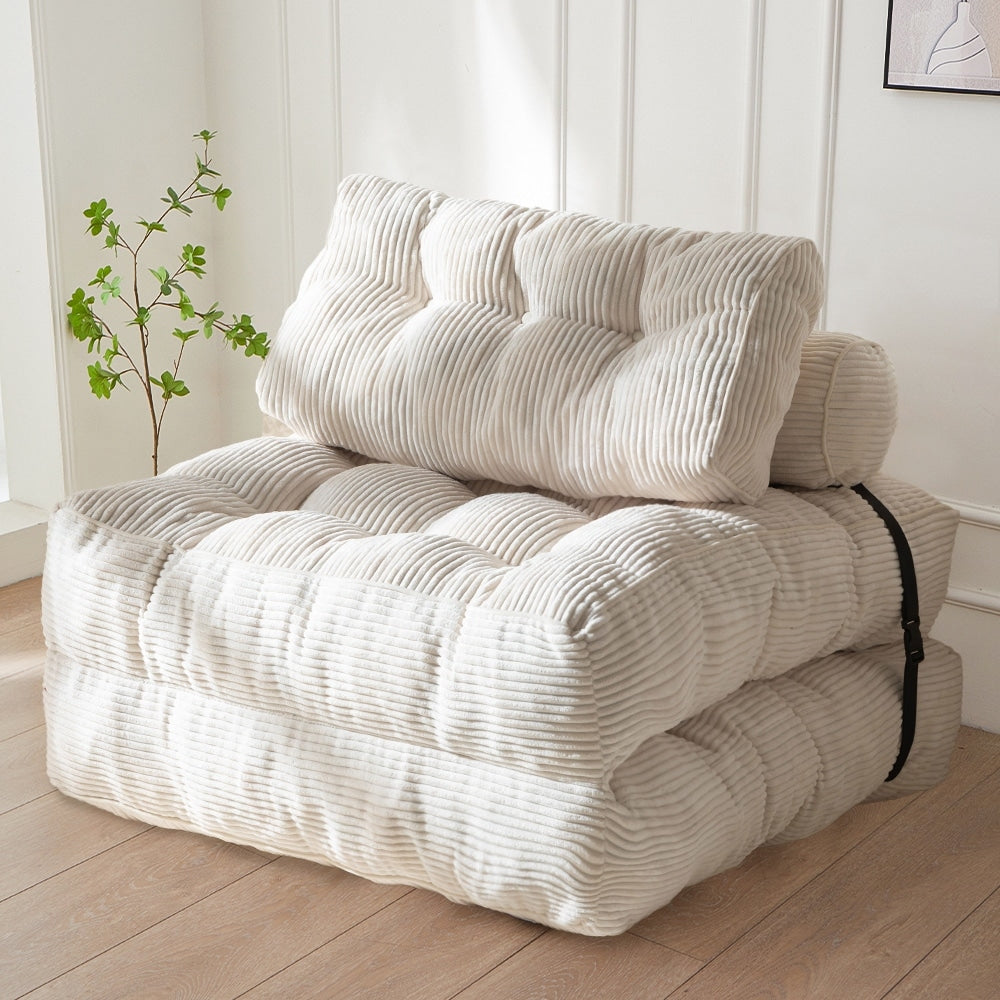 8 Canapé-lit pliable en velours côtelé, simple