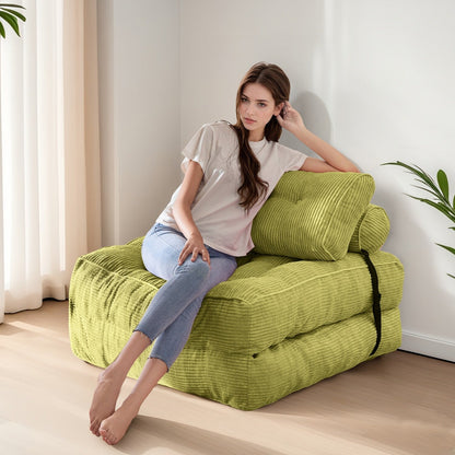 8 Canapé-lit pliable en velours côtelé, simple