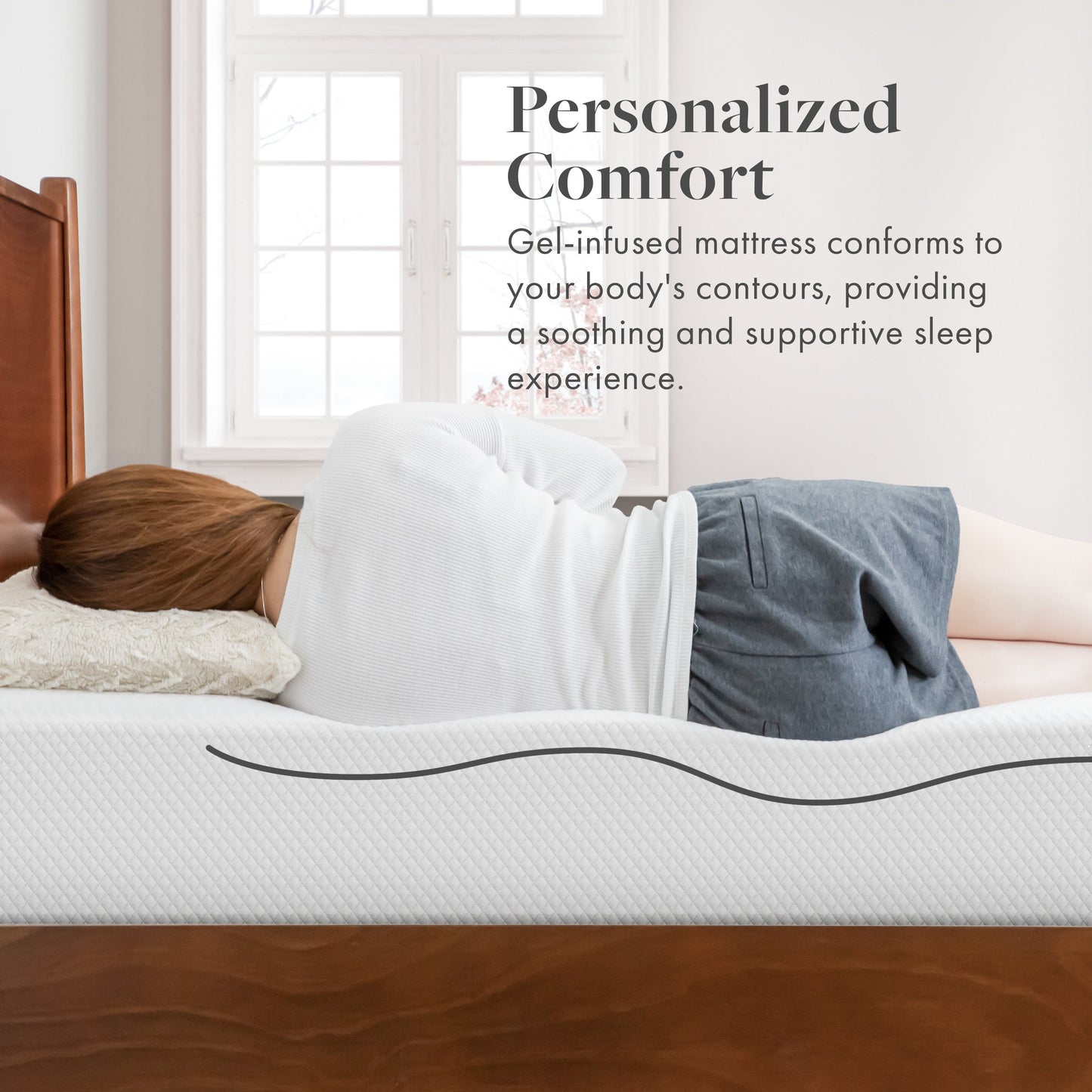 Matelas en mousse à mémoire de forme Premium Gel de 8 pouces de la collection SoftNest Rejuv