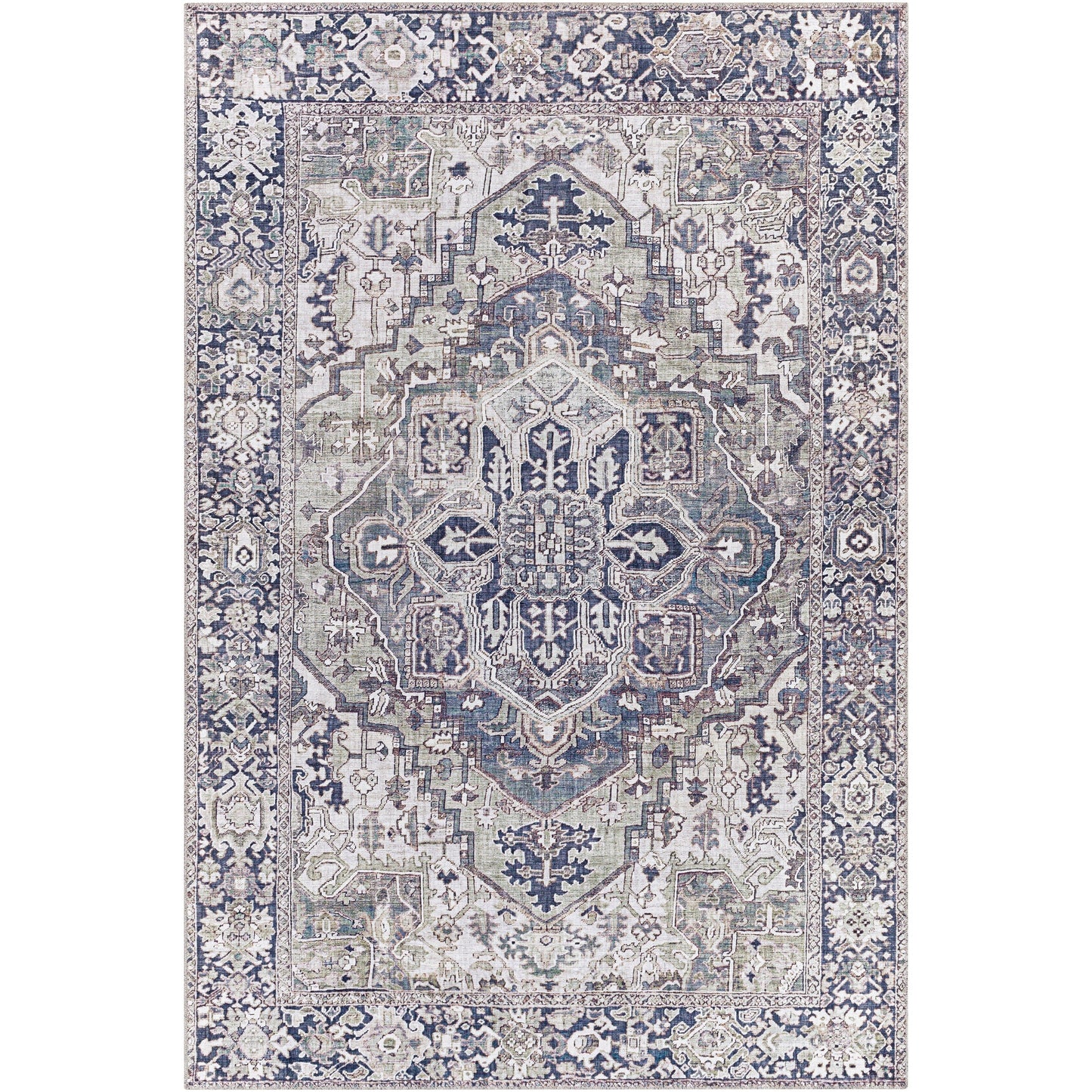 Livabliss Adenia Vintage Medallion Printed Area Rug