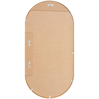 Livabliss Aranya Modern Aluminum Oval Pill-Shaped Accent Mirror