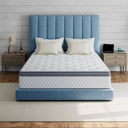 Matelas hybride en mousse à mémoire de forme ferme de 30 cm (12 po) SweDrea, certifié CertiPUR-US et Oeko-TEX, avec ressorts renforcés.